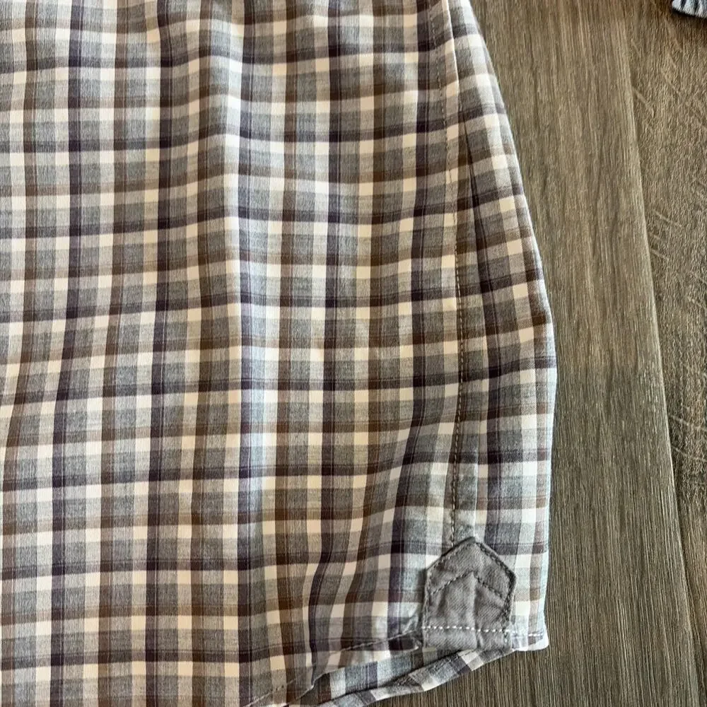 Banana Republic Shirt Mens 17/ 17.5 XL Heather Plaid Long Sleeve Button Up Shirt